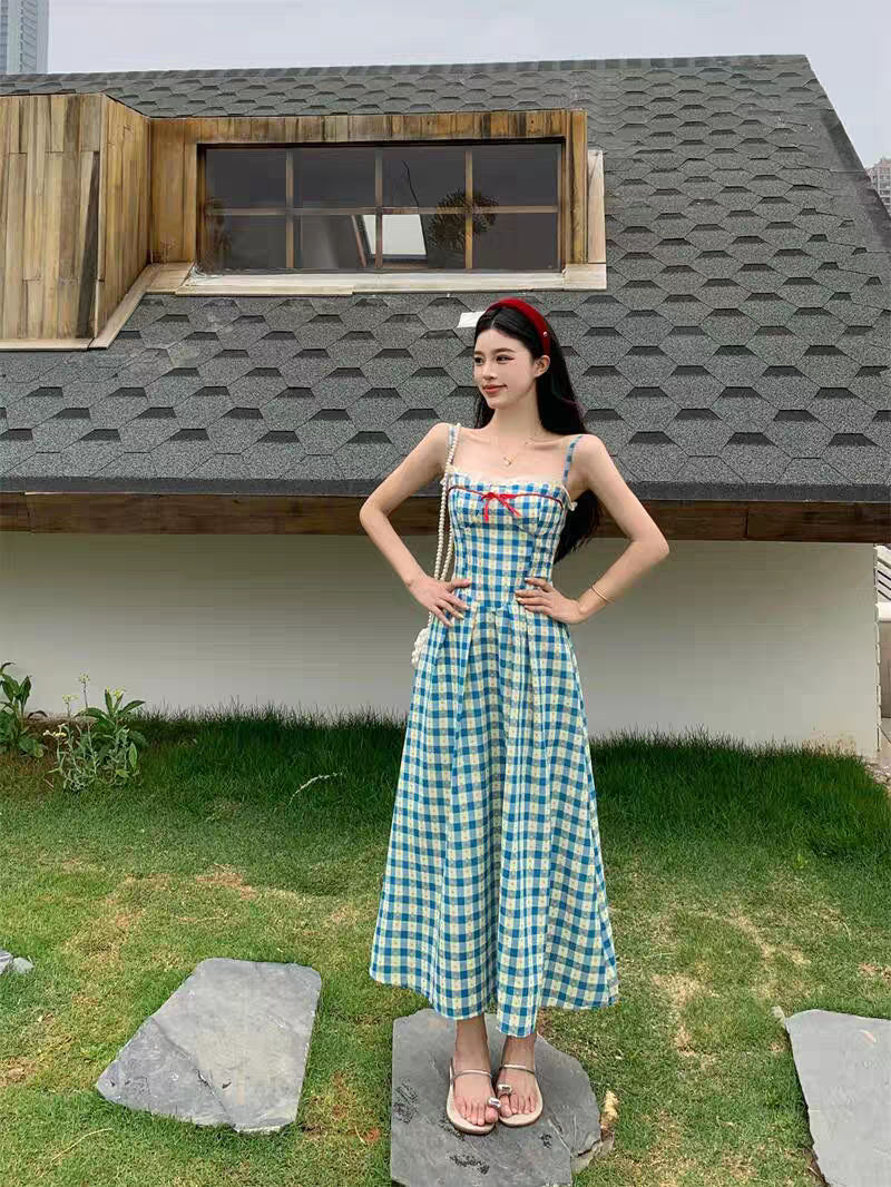 [PRE-ORDER] Pastoral Style Floral Dress – Aquamarine Summer Vibes