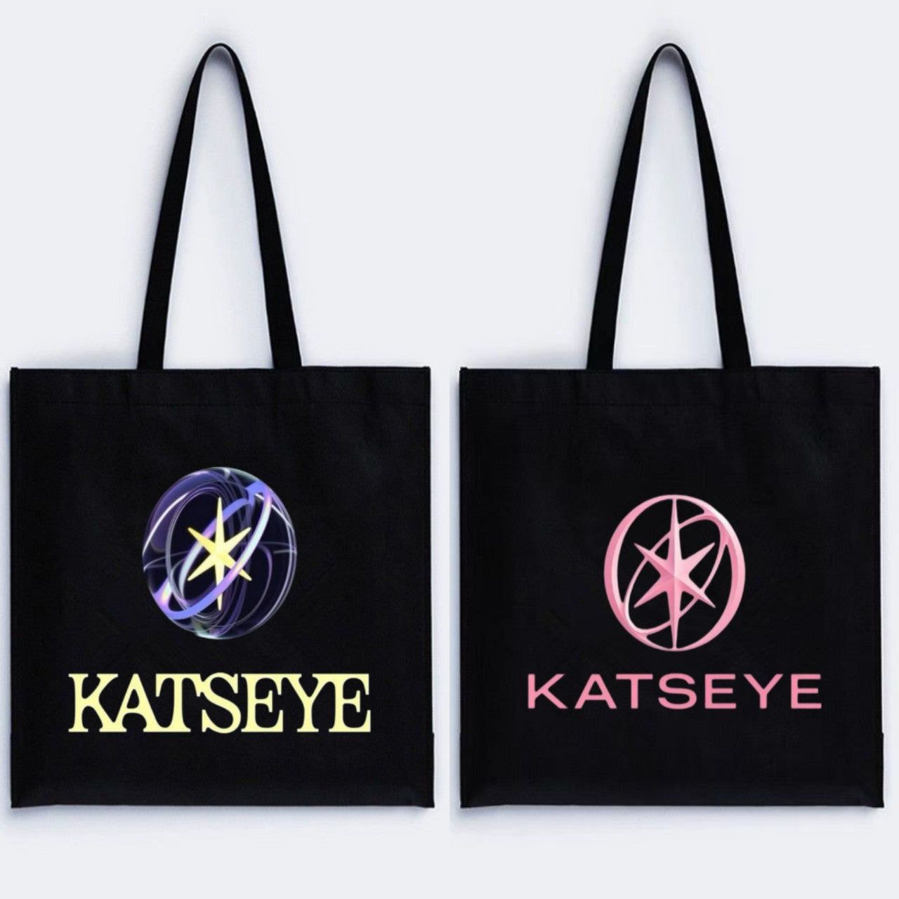 [Në Gjendje] Katseye Logo Black Tote Bag