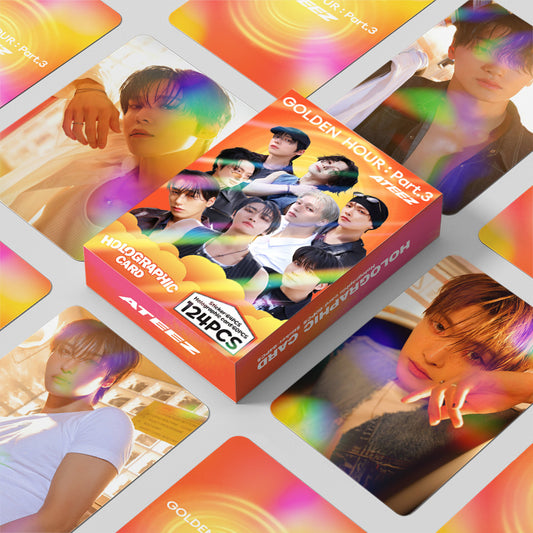 [Në Gjendje] ATEEZ 'Golden Hour pt.3' holographic lomocards (124pcs)