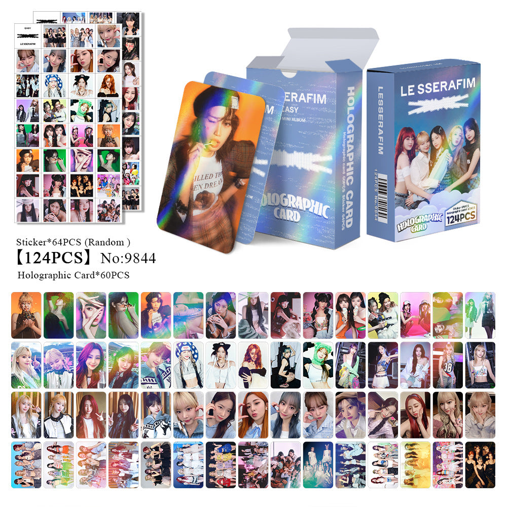 [PRE-ORDER] LE SSERAFIM holographic lomocards (124pcs)