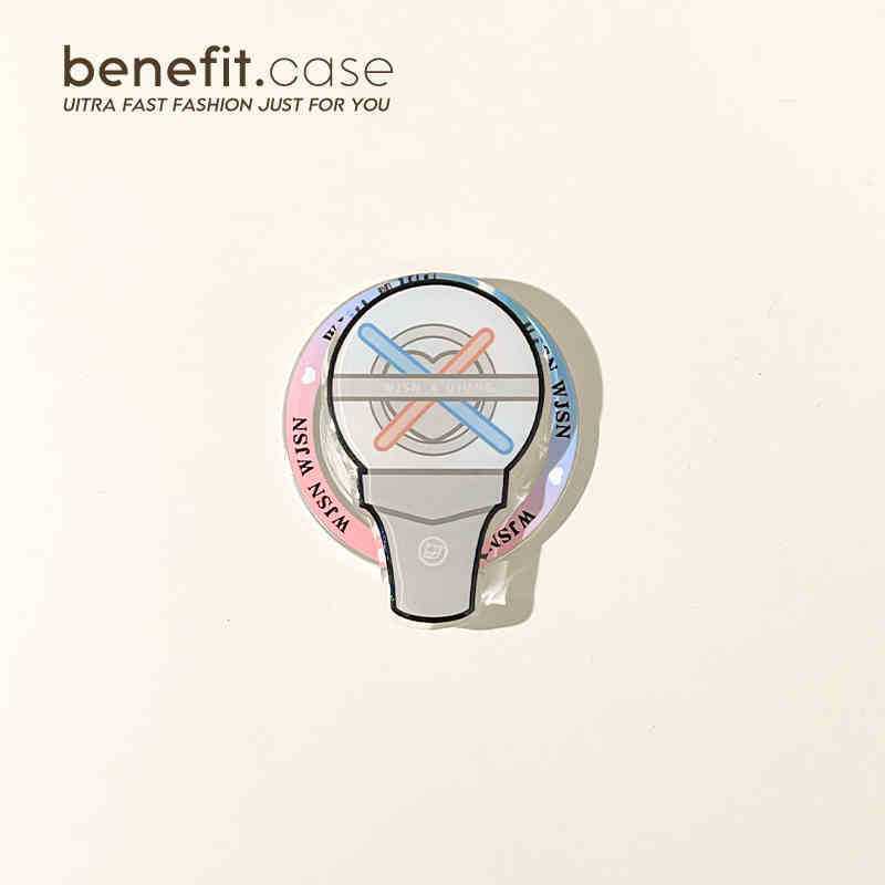 [PRE-ORDER] K-pop Groups Lightstick Acrylic Phone Grip Tok (magnetic suction bracket)