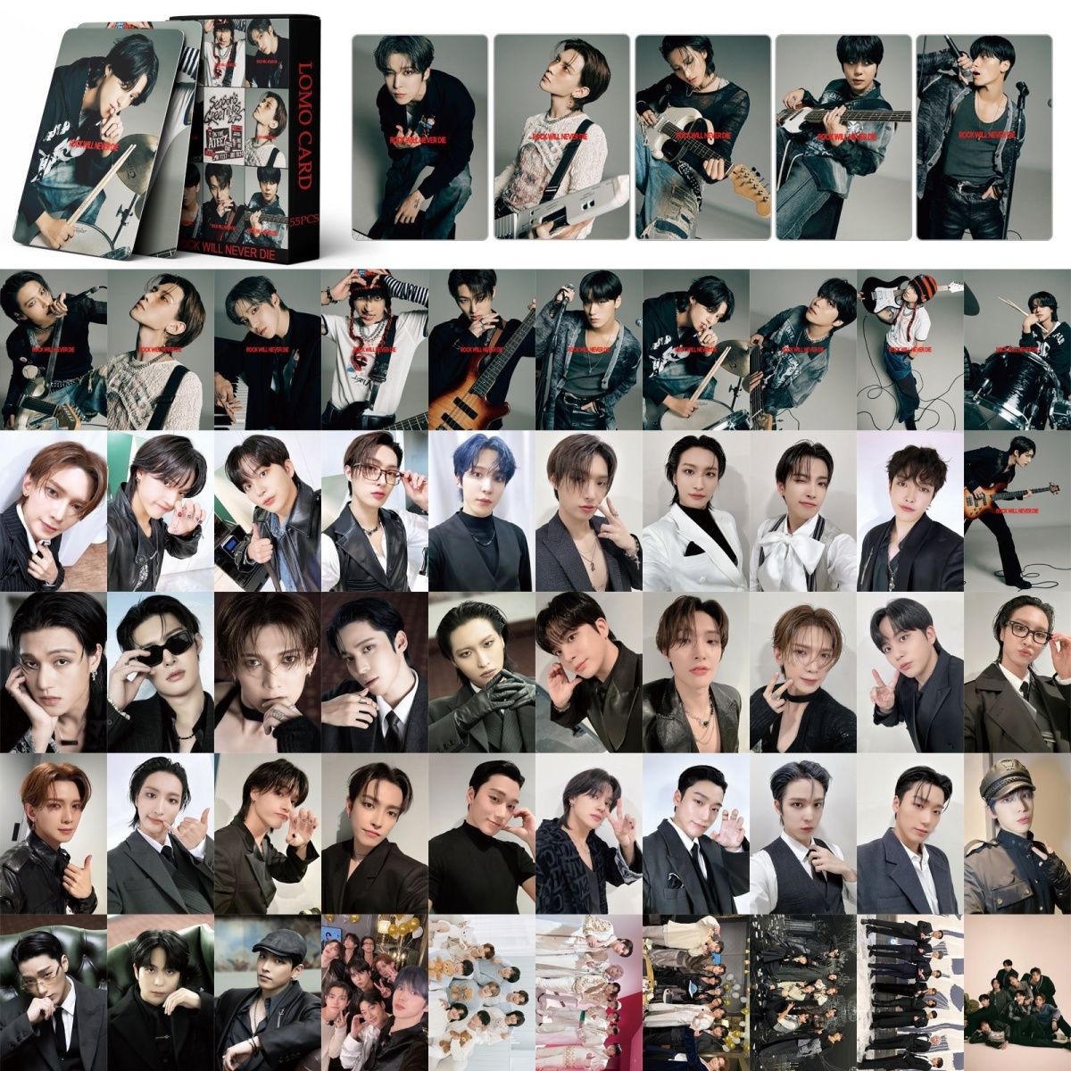 [BULK PRE-ORDER] Set of 5 ALL BOY GROUPS Lomocard Packs (55pc)