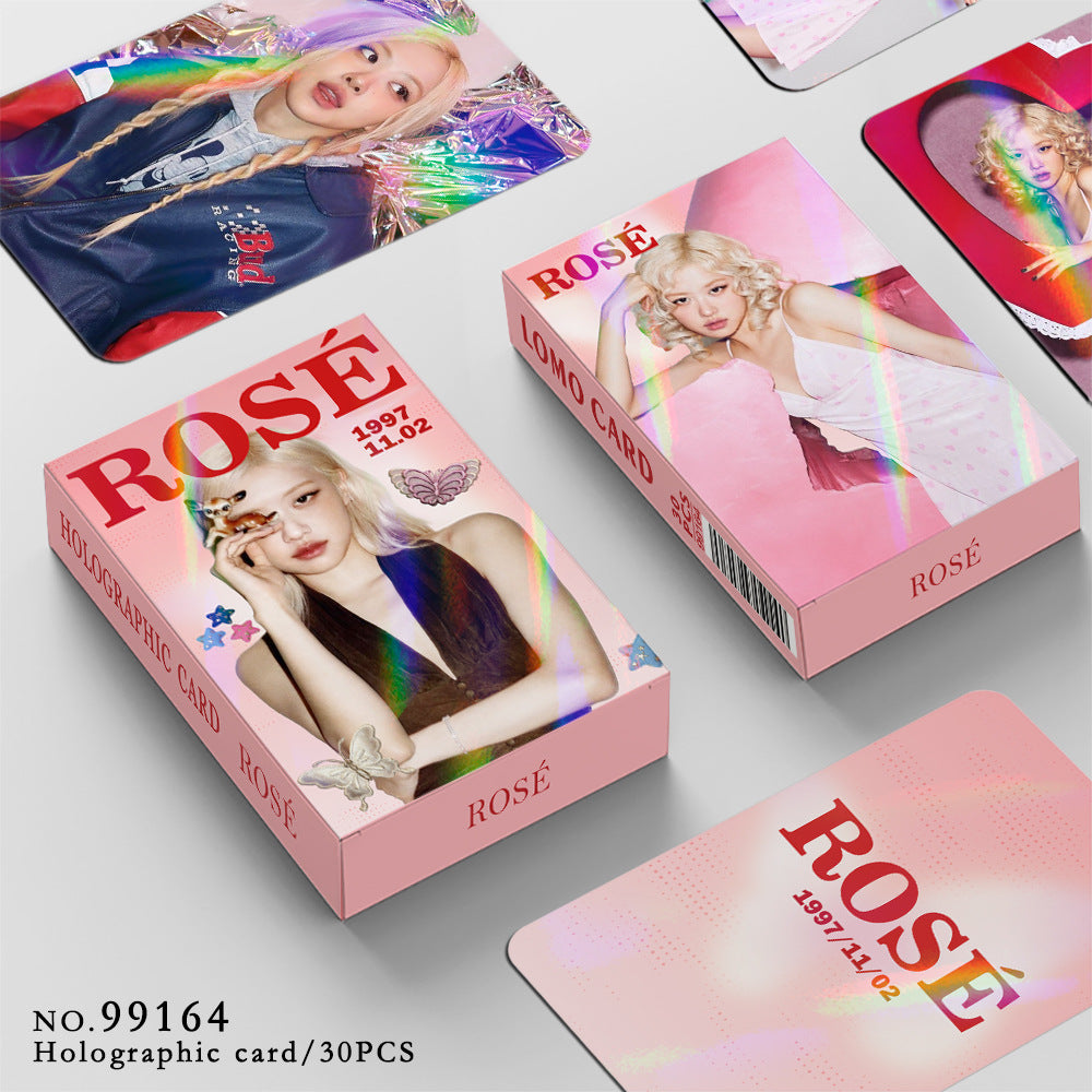 [Në Gjendje] BLACKPINK Rose laser lomocards (30pcs)