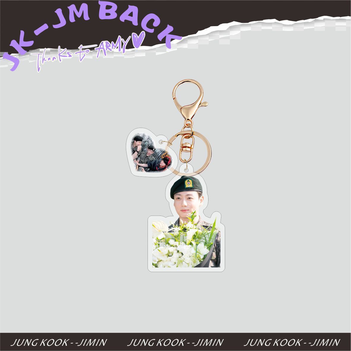[PRE-ORDER] BTS Military Discharge Acrylic Keyrings