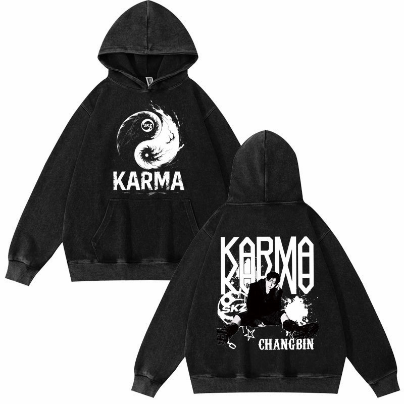 [PRE-ORDER] STRAY KIDS Karma Washed Hoodies