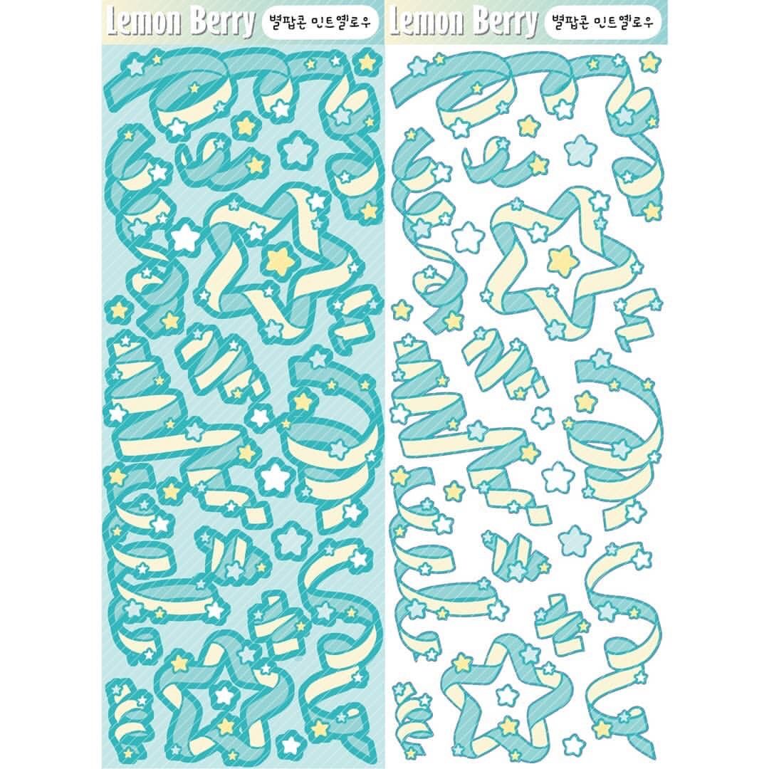 [PRE-ORDER] Korean Star Popcorn Laser Decorative Sticker Tape