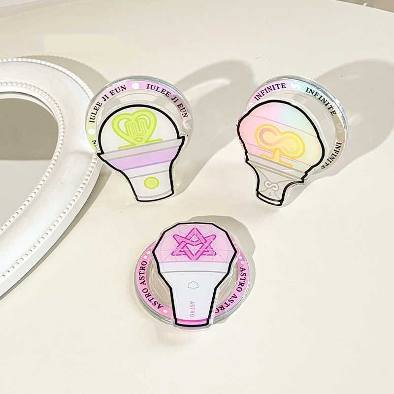 [PRE-ORDER] K-pop Groups Lightstick Acrylic Phone Grip Tok (magnetic suction bracket)