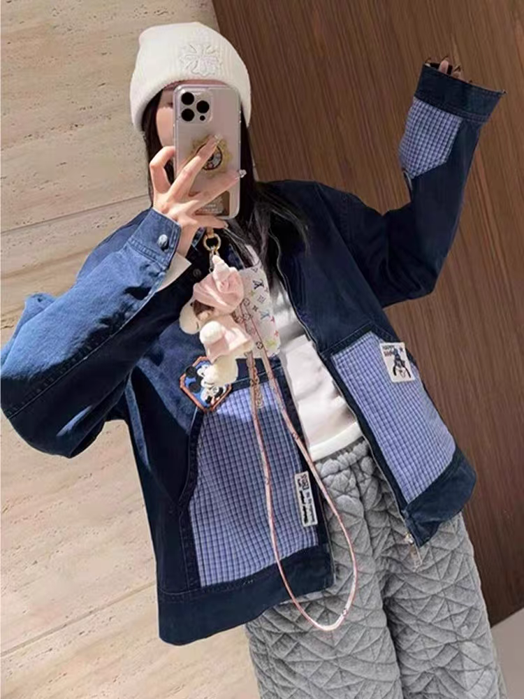 [PRE-ORDER] Korean Retro Fashion Cartoon Mickey Denim Jacket Women Spring 2025