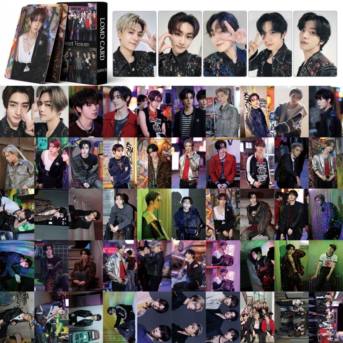 [BULK PRE-ORDER] Set of 5 ALL BOY GROUPS Lomocard Packs (55pc)
