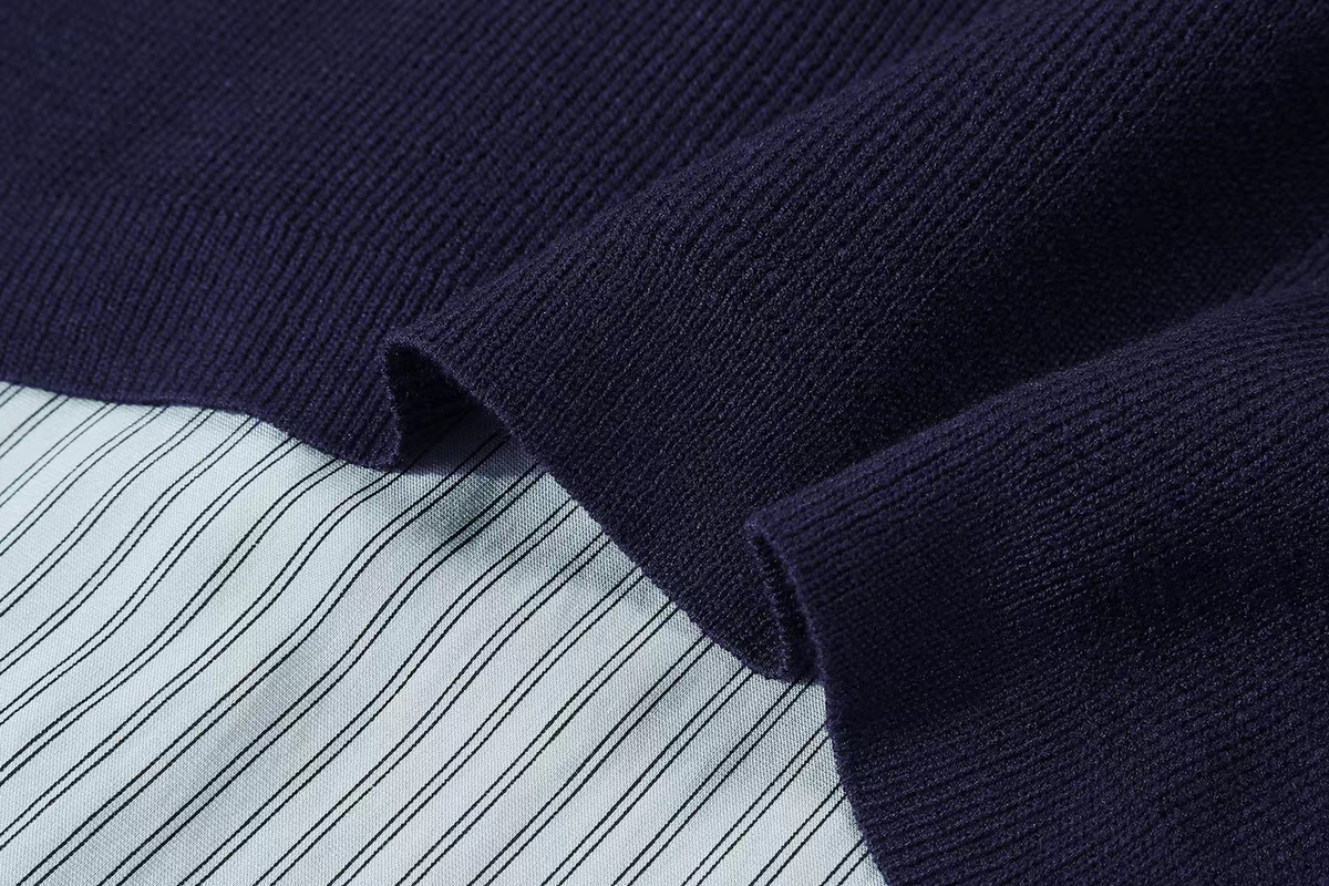 [PRE-ORDER] CuteGirl Striped Shawl Polo Collar Shirt – Women’s Early Autumn Casual Wear