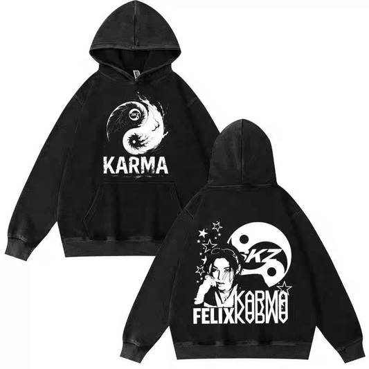 [PRE-ORDER] STRAY KIDS Karma Washed Hoodies