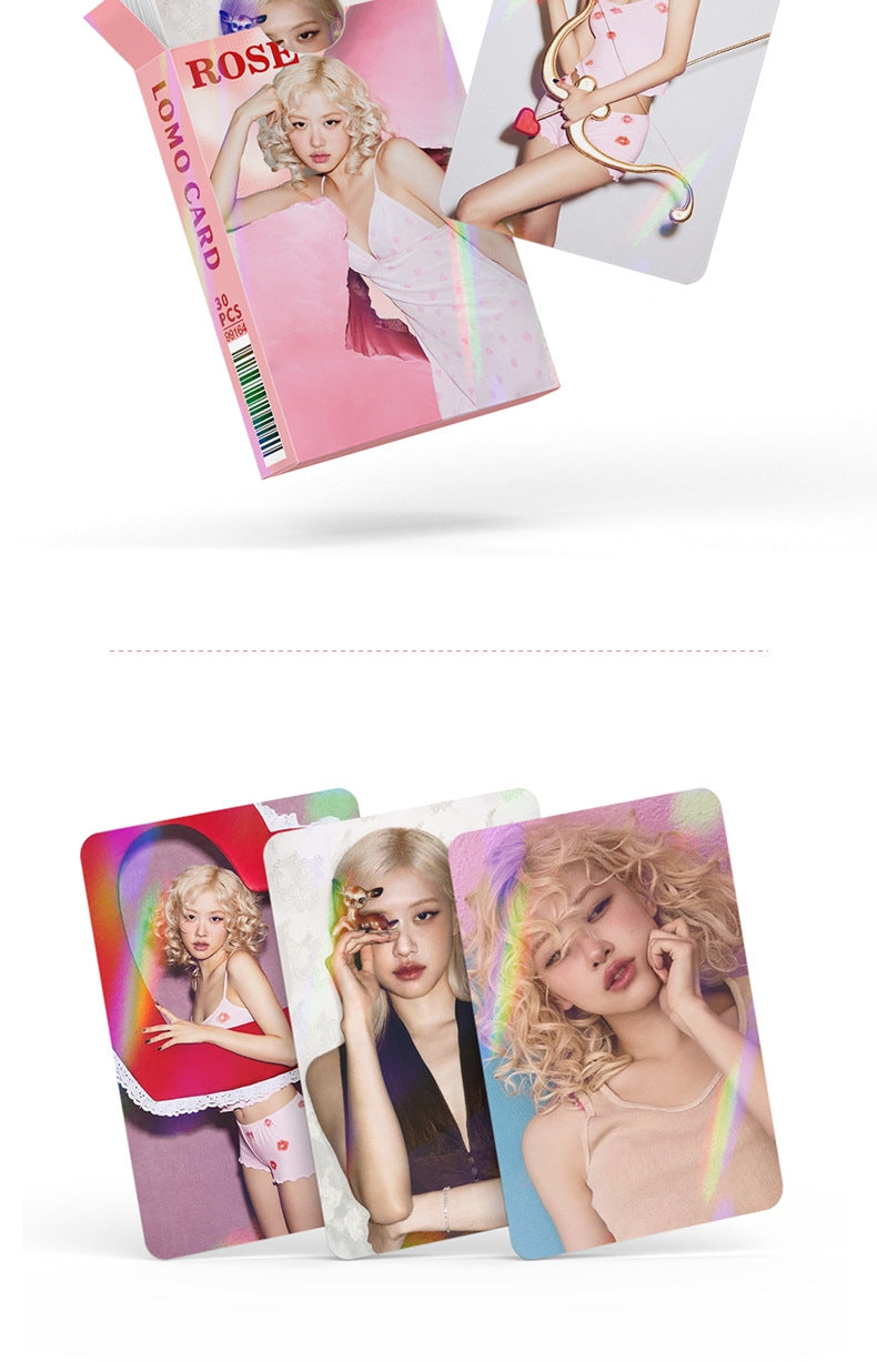 [Në Gjendje] BLACKPINK Rose laser lomocards (30pcs)