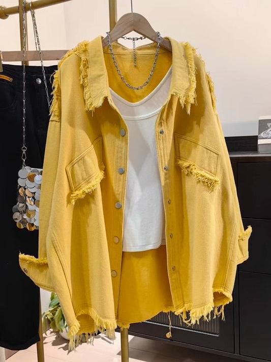 [PRE-ORDER] Oversized Denim Shirt Jacket (2025 Korean Fashion)