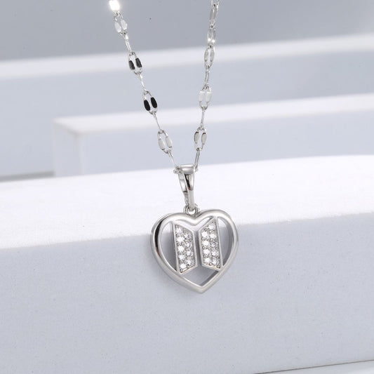 [PRE-ORDER] BTS heart pendant necklace