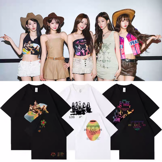 [PRE-ORDER] LE SSERAFIM – Easy Crazy Hot T-Shirts