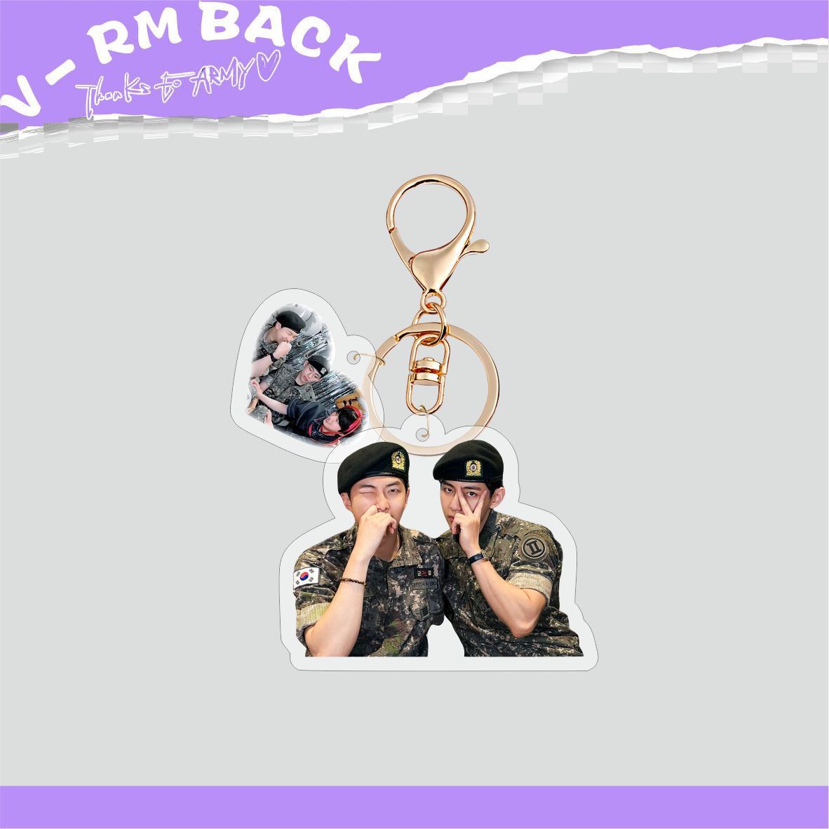 [PRE-ORDER] BTS Military Discharge Acrylic Keyrings