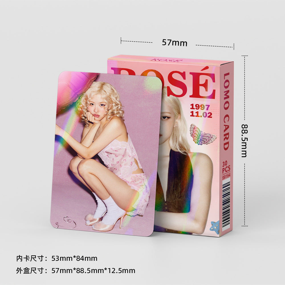 [Në Gjendje] BLACKPINK Rose laser lomocards (30pcs)