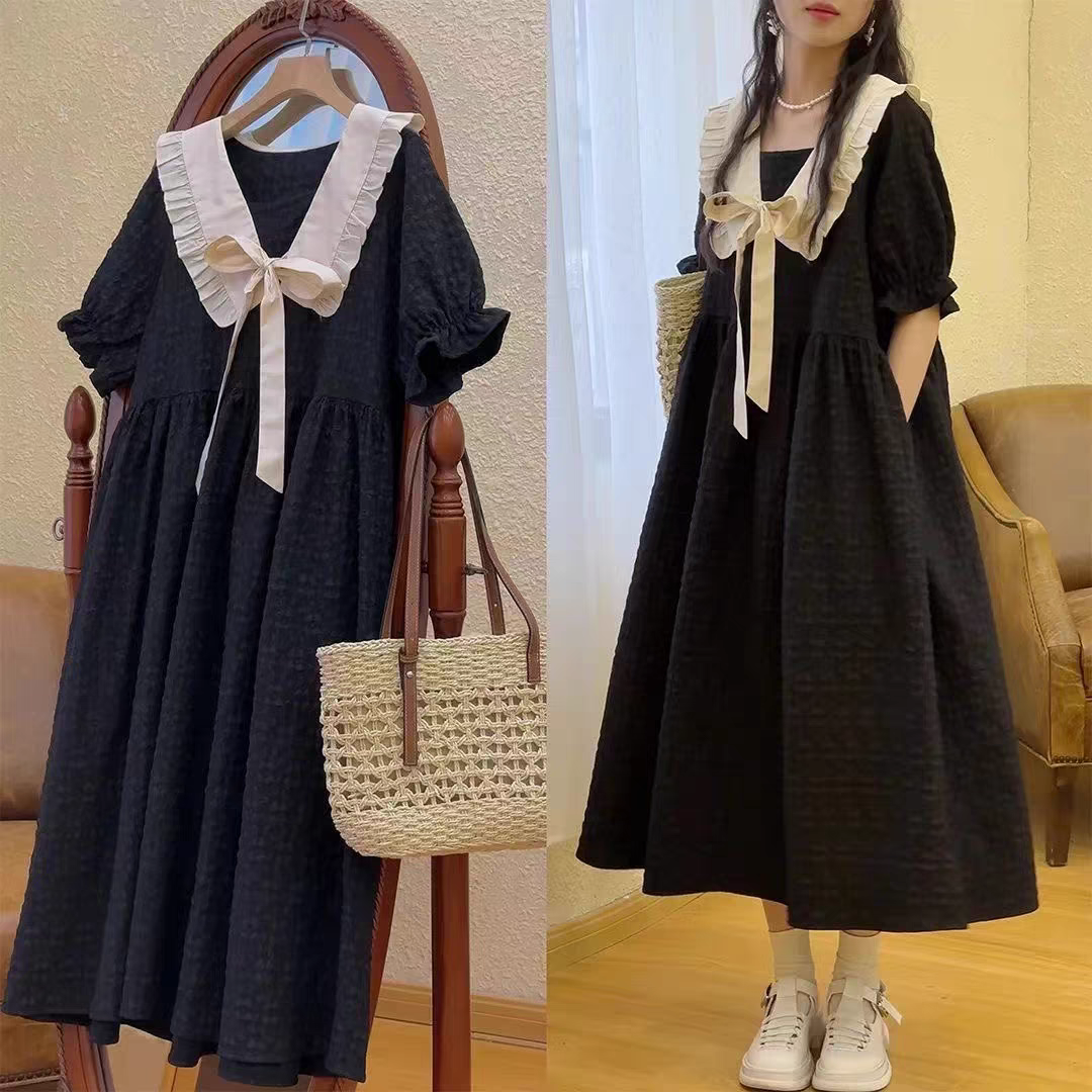 [PRE-ORDER] Korean Style French Jacquard Doll Collar Dress 🇰🇷