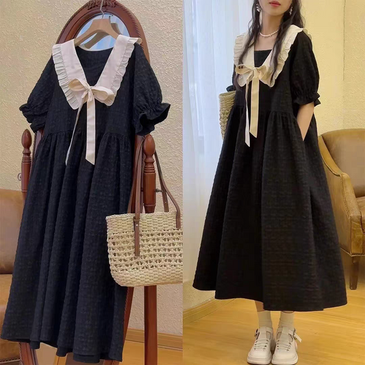 [PRE-ORDER] Korean Style French Jacquard Doll Collar Dress 🇰🇷