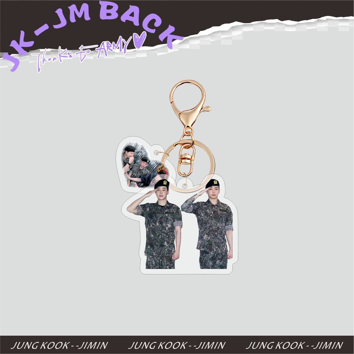 [PRE-ORDER] BTS Military Discharge Acrylic Keyrings