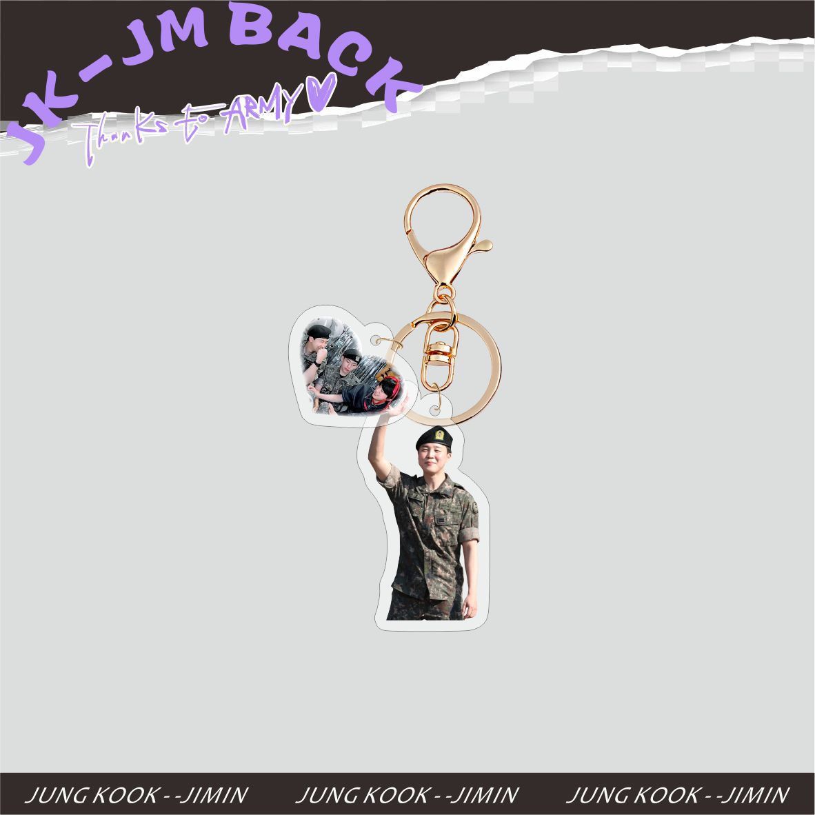 [PRE-ORDER] BTS Military Discharge Acrylic Keyrings