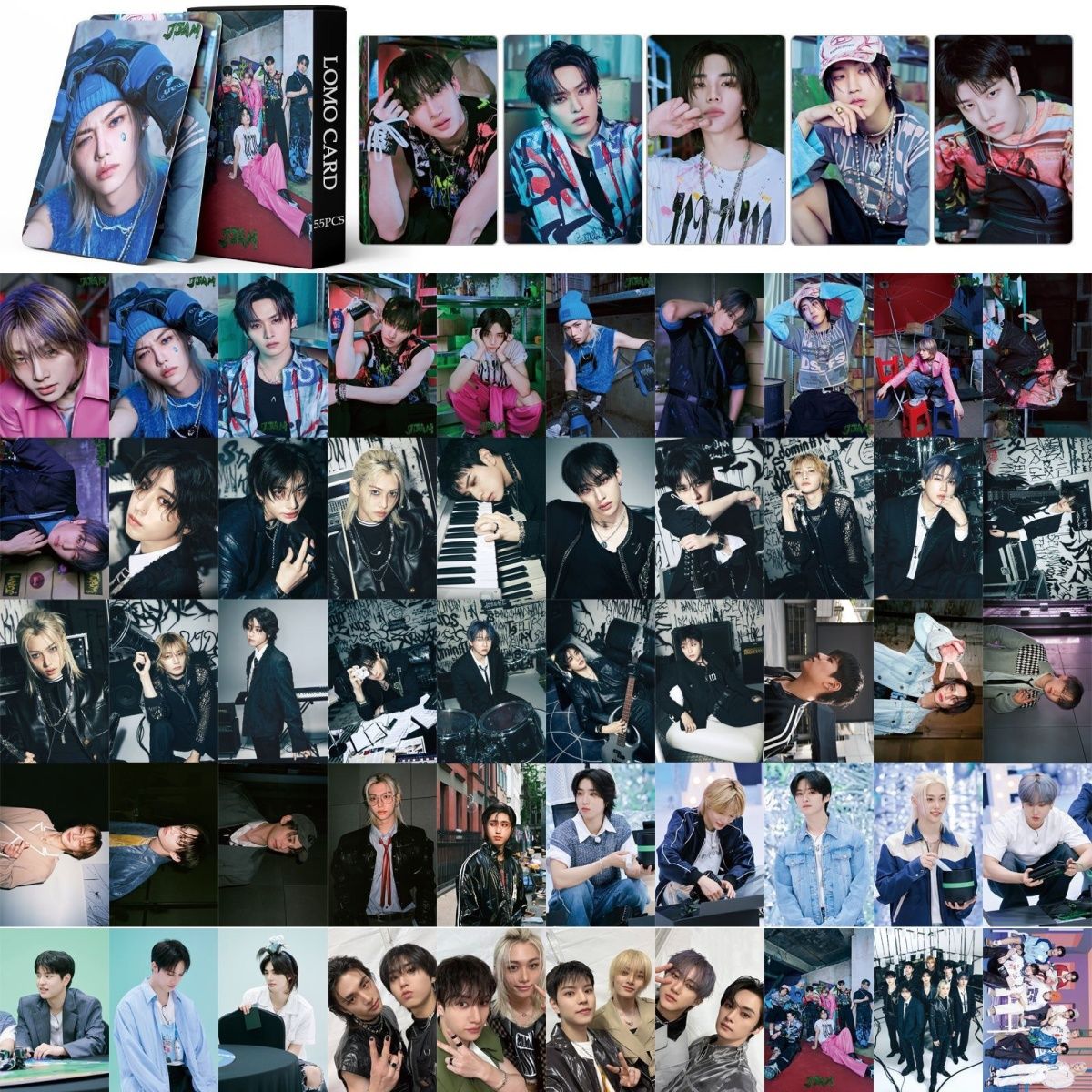[BULK PRE-ORDER] Set of 5 ALL BOY GROUPS Lomocard Packs (55pc)