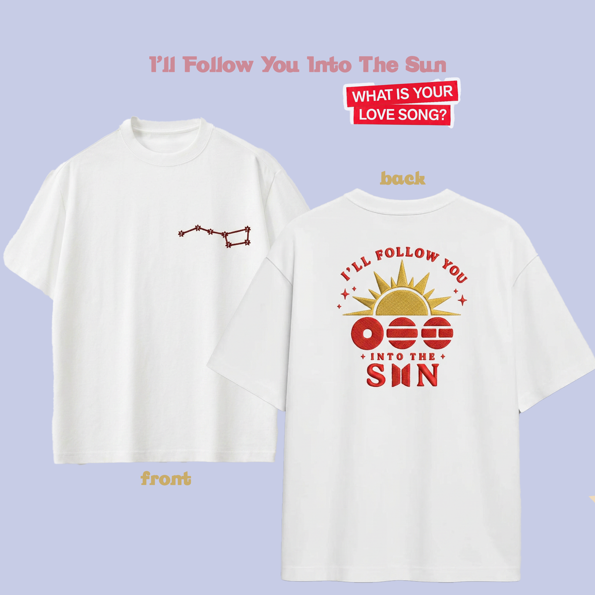 [Në Gjendje] BTS 'Into The Sun' Embroidered White T-Shirt